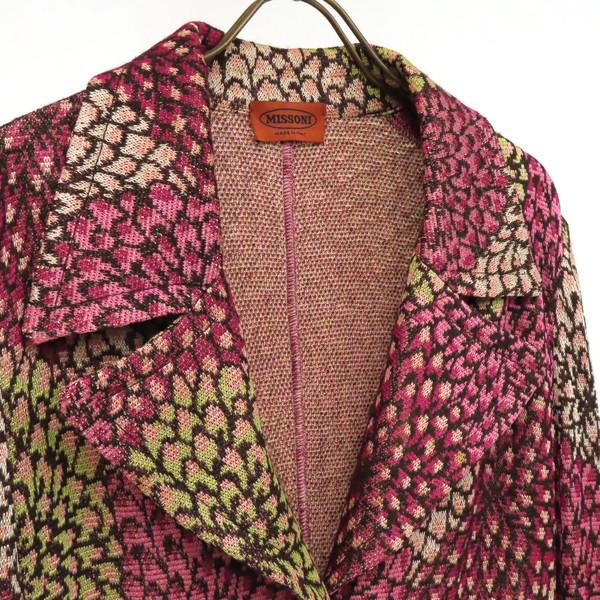 美品】MISSONI ミッソーニ ニットジャケット 花柄 総柄 テーパード 3つ