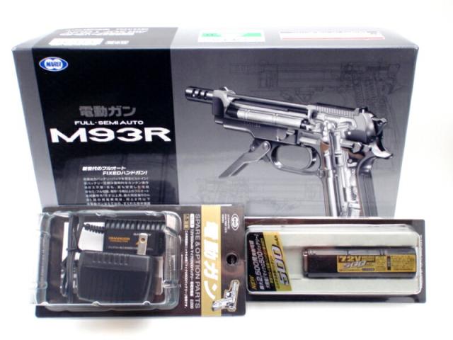 【4点セット】 東京マルイ ベレッタ M93R 電動ガン + バッテリー + チャージャー + BB弾1300発 18歳以上用