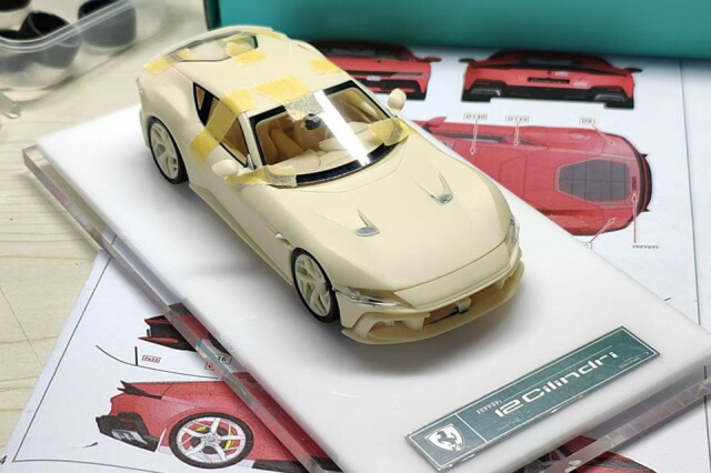 Hobby Design ホビーデザイン Alpha Model アルファモデル 1/43 フェラーリ 12 チリンドリ レジン製 キット 自動車模型 AM43-0001