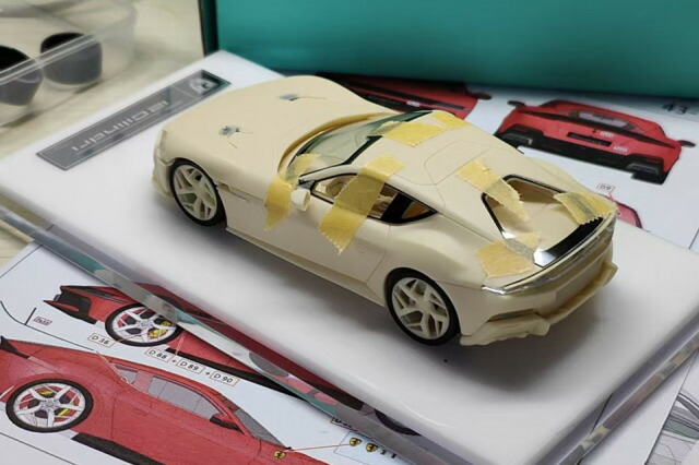 Hobby Design ホビーデザイン Alpha Model アルファモデル 1/43 フェラーリ 12 チリンドリ レジン製 キット 自動車模型 AM43-0001