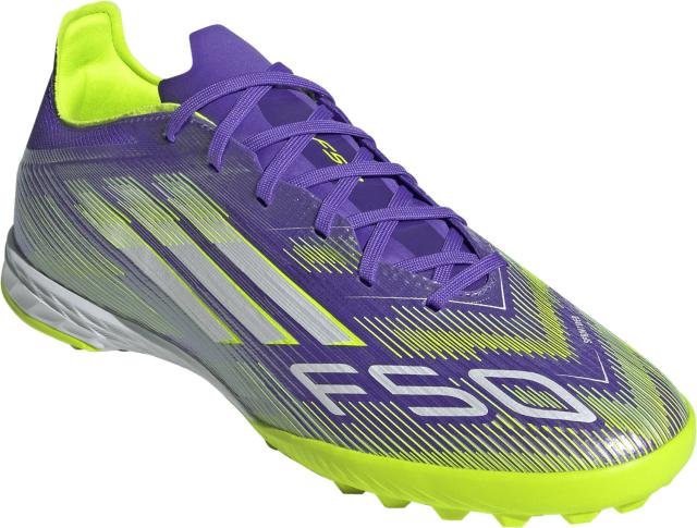 adidas （アディダス） サッカー スパイク F50 プロ TF スパイク / ターフ用 / F50 Pro Turf Boots 【パープル/ホワイト/イエロー】 JH7665 スパイクターフ サッカースパイク メンズ 男性用 パープル 紫 白 黄 25Q3 {SK}