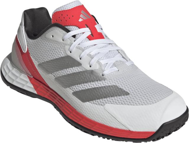 adidas （アディダス） テニス シューズ Defiant Speed Omni Court 【ホワイト/シルバー/レッド】 KK1414 オールコートＭ テニスシューズ メンズ・レディース 男性用・女性用 アディダスジャパン ホワイト 白 銀 赤 26Q1 {SK}