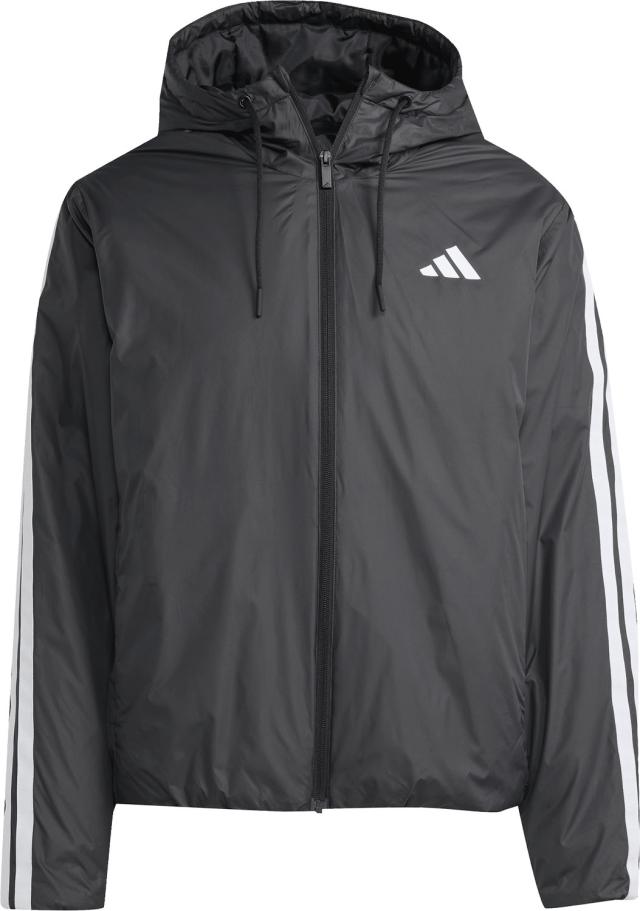 adidas （アディダス） トレーニング ウインドウェア エッセンシャルズ クライマウォーム スリーストライプス インサレーション フードジャケット 【ブラック】 KLK10 JM4042 中綿ジャケット ユニセックス 男女兼用 黒 アディダスジャパン株式会社 25Q3 {SK} ≪TEAM≫