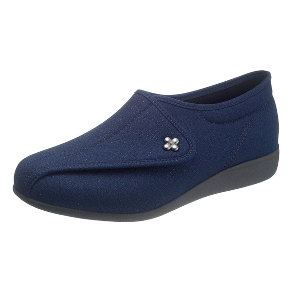 asahi shoes(アサヒシューズ) 快歩主義 介護靴 KHS L011 C265【ネイビーラメ】 レディース KS20527 運動靴　スニーカー　リハビリシューズ　ウォーキング　婦人用　女性用　青