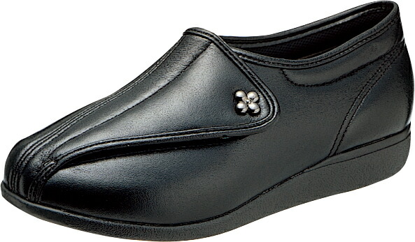 asahi shoes(アサヒシューズ) 快歩主義 介護靴 KHS L011 C265【ブラックスムース】 レディース KS21041BA 運動靴　スニーカー　リハビリシューズ　ウォーキング　婦人用　女性用　黒