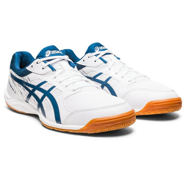 asics (アシックス) 卓球 靴・シューズ ATTACK HYPERBEAT 4 (アタック ハイパービート) 部活 練習 試合 トレーニング 【ホワイト/Mブルー】 白 1073A056 メンズ・レディース 男性用・女性用 {SK}