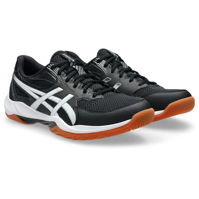 asics（アシックス） インドアスポーツ シューズ スニーカー GEL-ROCKET 12 【ブラック/ホワイト】 1073A080.001 バレーボール 滑りにくい メンズ 男性用 クロ 黒 25 {SK}