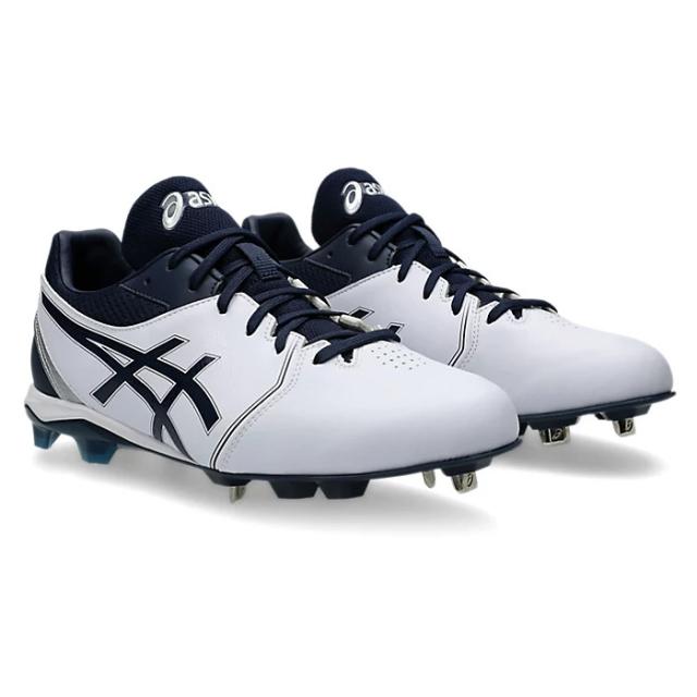 asics（アシックス） ベースボール シューズ スニーカー NEOCONNECT ネオコネクト 【ホワイト/ネイビー】 1123A054.103 ベースボール 滑りにくい メンズ 男性用 シロ 白 25 {SK}