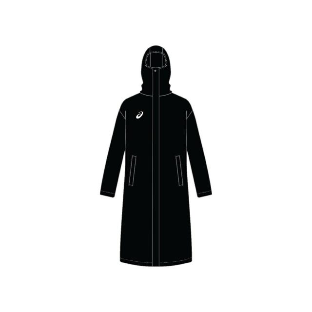 asics (アシックス) トレーニング・ランニング ウィンドブレーカー・ウィンドウェア 中わたロングコート 部活 練習 試合 トレーニング 【パフォーマンスブラック】 黒 2031D539 メンズ・レディース 男性用・女性用 {SK}