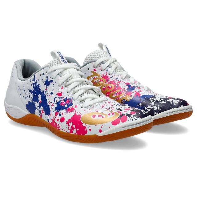 asics （アシックス） サッカー・フットサル シューズ TOQUE 8 【ホワイト/ピュアゴールド】 1113A044 101 スニーカー シューズ メンズ・レディース 男性用・女性用 ホワイト/ゴールド 白 金 25AW {SK}