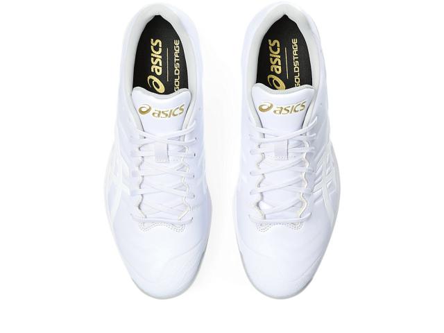 新品ASICS GOLDSTAGE FANGスパイクシューズホワイト asics （アシックス） 野球、ソフト シューズ GOLDSTAGE FANG