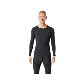 asics （アシックス） ランニング・陸上競技 アンダーウェア MMS長袖インナーシャツ 【パフォーマンスブラック】 2011D269 001 ロングスリーブ ウェア メンズ 男性用 ブラック 黒 25AW {NP}