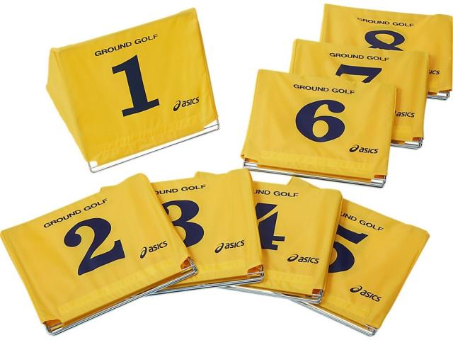 asics（アシックス） グランドゴルフ グラウンドゴルフ 器具・備品 大型スタート表示板セット【イエロー】 メンズ・レディース・ユニセックス 3283A027 750 {SK}