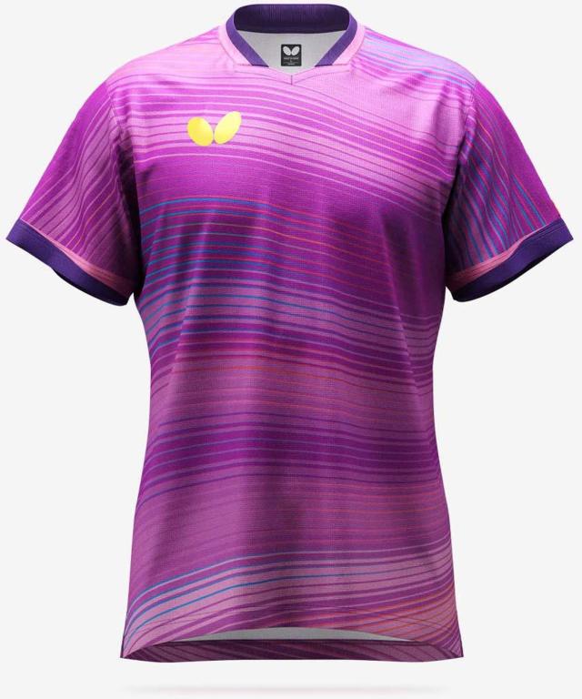 Butterfly （バタフライ） 卓球 ゲームシャツ・パンツ エリスター11・シャツ 【パープル】 46510 243 ゲームシャツ ゲームウェア トップス メンズ・レディース 男性用・女性用 紫 24SS {SK}