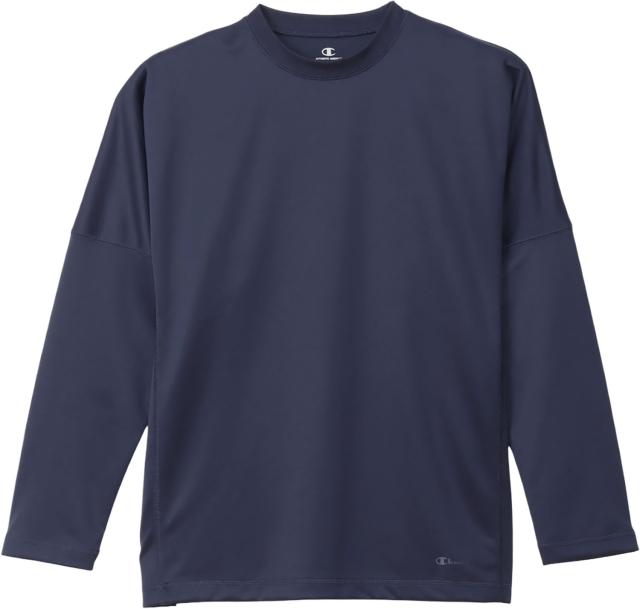 Champion （チャンピオン） マルチスポーツ Ｔシャツ LONG SLEEVE T-SHIRT 【ネイビー】 C3-CS490 370 ロングＴシャツメンズ ロングスリーブ メンズ 男性用 ヘインズブランズジャパン ネイビー 紺 25FW {NP}