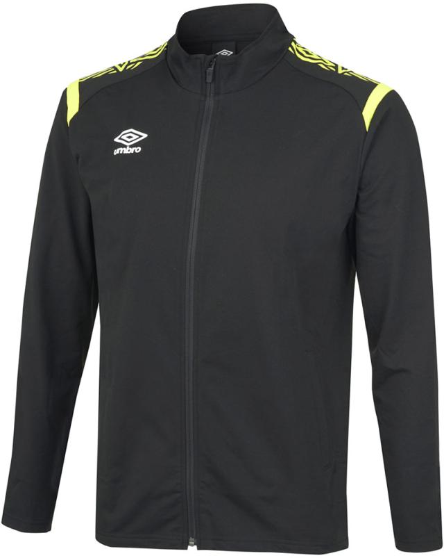 umbro （アンブロ） サッカー トレーニングウェア ウォームアップジャケット 【ブラック×イエロー】 UAS2350 BKYL ＷＵＰニットジャケット ジャケット ブラック 黒 23SS {NP}