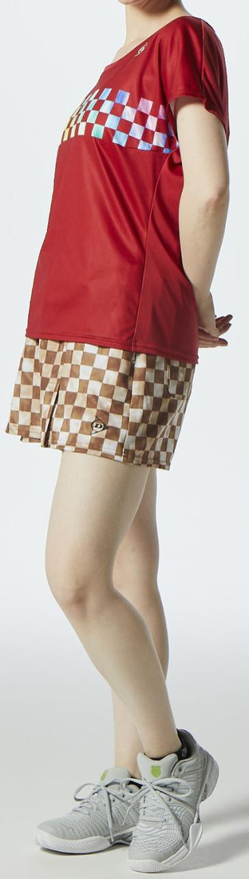 DUNLOP （ダンロップ） テニス ゲームシャツ・パンツ GAME SHIRT 【レッド】 DAP-1421W 160 ゲームシャツ ウィメンズ ゲームシャツ レディース 女性用 レッド 赤 24SS {SK}_6