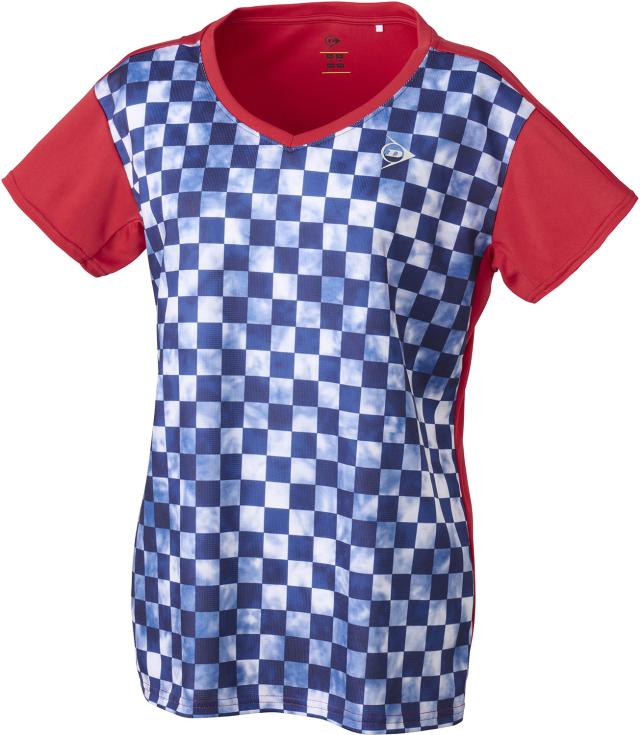 DUNLOP （ダンロップ） テニス ゲームシャツ・パンツ GAME SHIRT 【レッド】 DAP-1422W 160 ゲームシャツ ウィメンズ ゲームシャツ レディース 女性用 レッド 赤 24SS {SK}