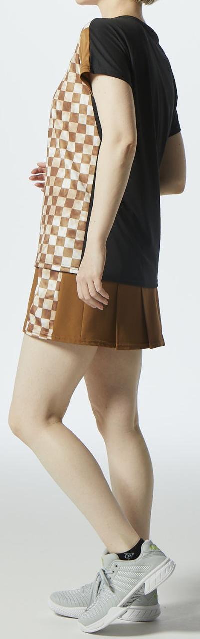 DUNLOP （ダンロップ） テニス ゲームシャツ・パンツ GAME SHIRT 【ブラウン】 DAP-1422W 659 ゲームシャツ ウィメンズ ゲームシャツ レディース 女性用 ブラウン 茶 24SS {SK}_2