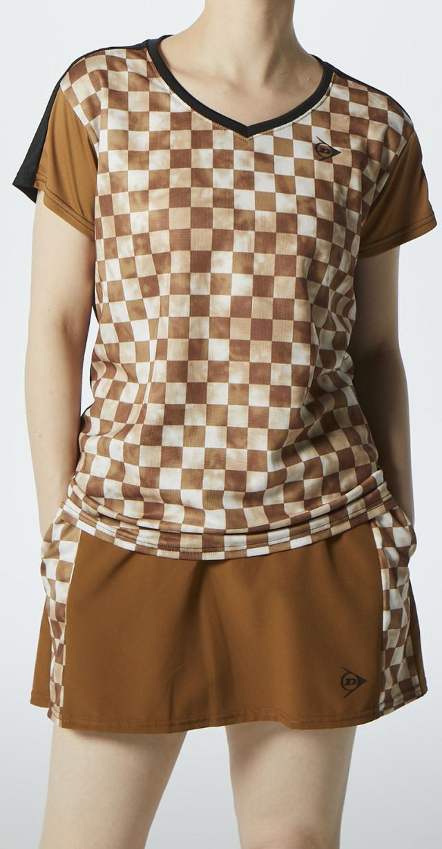 DUNLOP （ダンロップ） テニス ゲームシャツ・パンツ GAME SHIRT 【ブラウン】 DAP-1422W 659 ゲームシャツ ウィメンズ ゲームシャツ レディース 女性用 ブラウン 茶 24SS {SK}_5