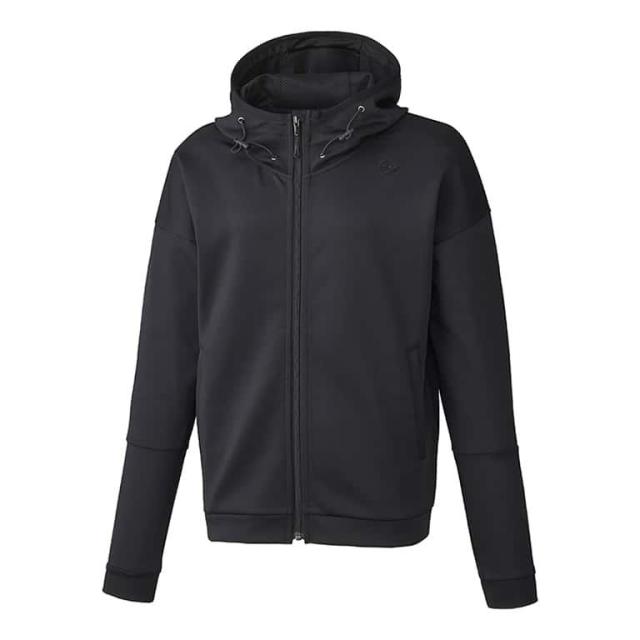DUNLOP （ダンロップ） テニス スウェット・パーカー WOMEN’S 23秋冬* HOODED SWEAT SHIRT DAN-3360W 【ブラック】 DAN-3360W 900 フルジップパーカー フーディ レディース 女性用 ダンロップスポーツマーケティング ブラック 黒 26SS {SK}