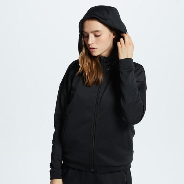 DUNLOP （ダンロップ） テニス スウェット・パーカー WOMEN’S 23秋冬* HOODED SWEAT SHIRT DAN-3360W 【ブラック】 DAN-3360W 900 フルジップパーカー フーディ レディース 女性用 ダンロップスポーツマーケティング ブラック 黒 26SS {SK}_2