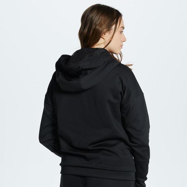 DUNLOP （ダンロップ） テニス スウェット・パーカー WOMEN’S 23秋冬* HOODED SWEAT SHIRT DAN-3360W 【ブラック】 DAN-3360W 900 フルジップパーカー フーディ レディース 女性用 ダンロップスポーツマーケティング ブラック 黒 26SS {SK}_4