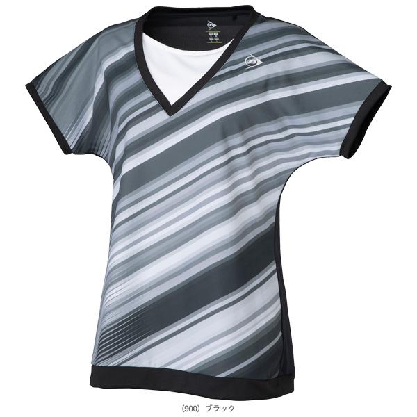 DUNLOP （ダンロップ） テニス ゲームシャツ・パンツ WOMEN’S 25春夏 GAME SHIRT（ジュニア対応モデル）DAP-1520W 【ブラック】 DAP-1520W 900 ゲームシャツ ショートスリーブ レディース 女性用 ダンロップスポーツマーケティング ブラック 黒 26SS {NP}