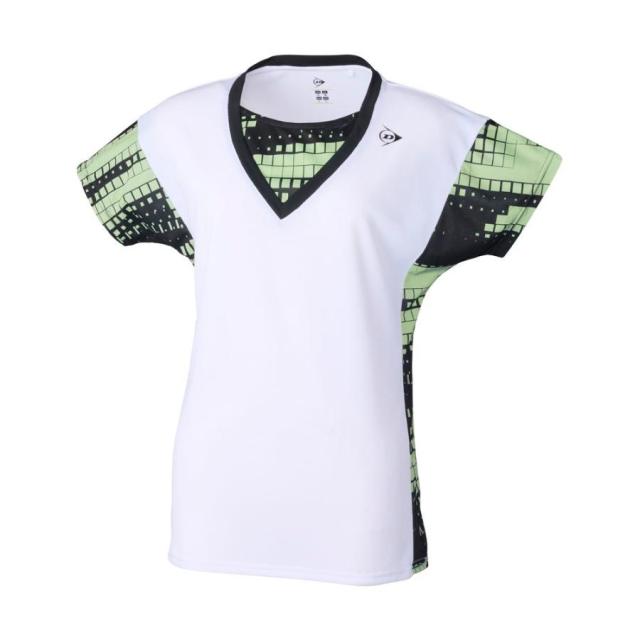 DUNLOP （ダンロップ） テニス ゲームシャツ・パンツ UNISEX 26春夏 GAME SHIRT DAP-1603 【ホワイト】 DAP-1620W 003 ゲームシャツ ショートスリーブ レディース 女性用 ダンロップスポーツマーケティング ホワイト 白 26SS {NP}