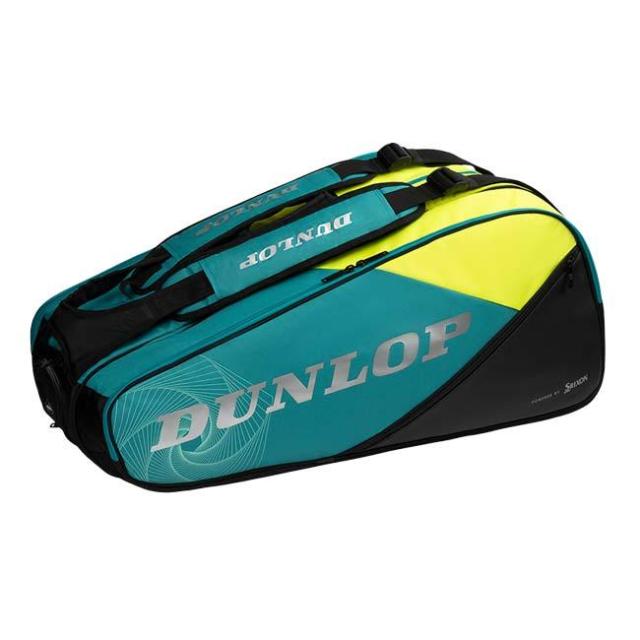 DUNLOP （ダンロップ） テニス バッグ ラケットバッグ DTC-2580（テニスラケット12本収納可） 【ティールブラック】 DTC-2580 976 ラケットバッグ ラケットバッグ メンズ・レディース 男性用・女性用 ダンロップスポーツマーケティング グリーン 緑 黒 26SS {SK}