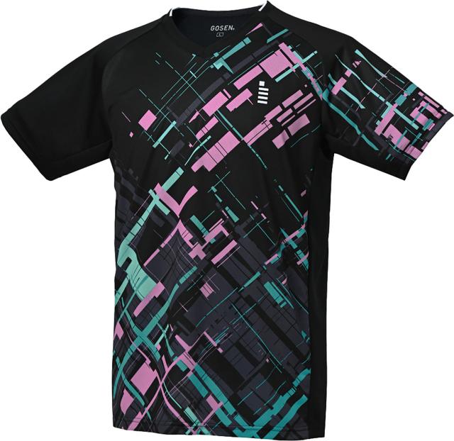 GOSEN （ゴーセン） テニス ゲームシャツ・パンツ ゲームシャツ 【ブラック】 T2520 39 ゲームシャツ ゲームシャツ ユニセックス 男性用・女性用 ブラック 黒 25SS {NP}