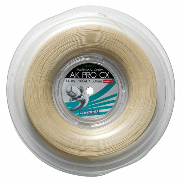 GOSEN （ゴーセン） テニス ガット・ラバー AK PRO CX 16 ロール ナチュラル 【ナチュラル】 TS7602NA 硬式ガット ガット ベージュ 肌 2023 {SK}