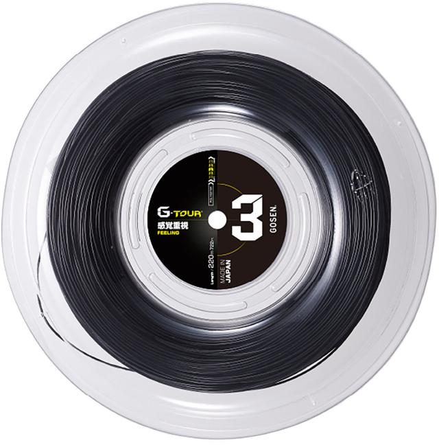 GOSEN （ゴーセン） テニス ガット・ラバー G-TOUR 3 16L ロール ブラック 【ブラック】 TSGT302BK 硬式ガット ガット メンズ・レディース 男性用・女性用 ゴーセン ブラック 黒 9999 {NP}