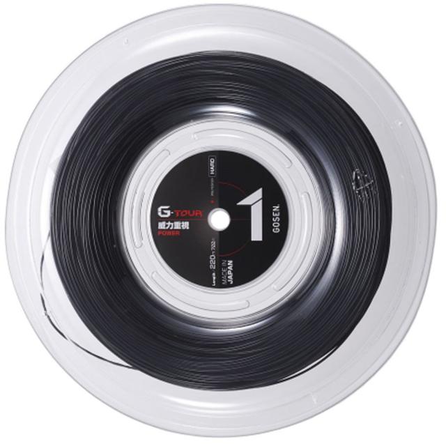 GOSEN（ゴーセン） テニス ガット・ラバー ジー・ツアー・ワン 16 ロール220M 硬式テニス用ガット 【ブラック】 メンズ・レディース 男性用・女性用 TSGT102BK {NP}