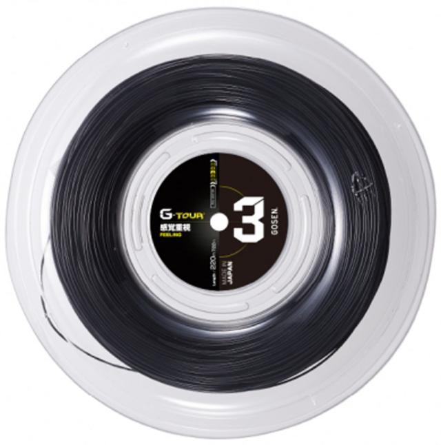 GOSEN（ゴーセン） テニス ガット・ラバー ジー・ツアー 3 17L 220Mロール 硬式テニス用ガット 【ブラック】 メンズ・レディース 男性用・女性用 TSGT322BK {NP}