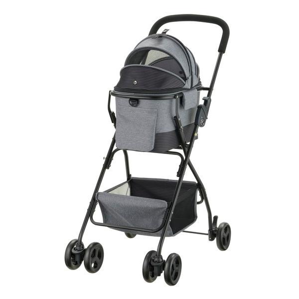 （株）リッチェル ペットカート ミニモ グレー  犬 用品 バスケット（キャリー等） 4945680560085 {SK}