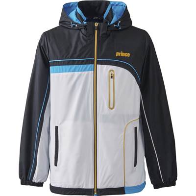 prince (プリンス) テニス・バドミントン ウインドウェア ウィンドジャケット ウィンドブレーカー 撥水 ＵＶケア 防寒 チームウェア ウエア メンズ・レディース 男性用・女性用 【ターコイズ】 青 TMU661T {SK}