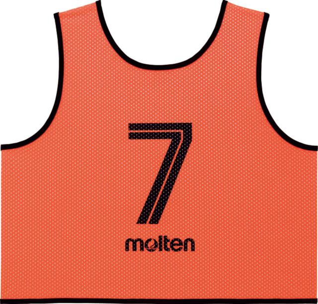 molten（モルテン） マルチスポーツ・レジャー ゲームウェア ゲームベスト ビブス GV10枚セット 2〜11番 【蛍光オレンジ】 メンズ・レディース 男性用・女性用 GS0113KO 橙 {SK}