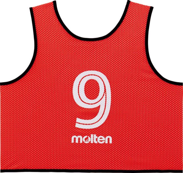 molten（モルテン） マルチスポーツ・レジャー ゲームウェア ゲームベスト ビブス GV10枚セット 2〜11番 【レッド】 メンズ・レディース 男性用・女性用 GS0113R 赤 {SK}