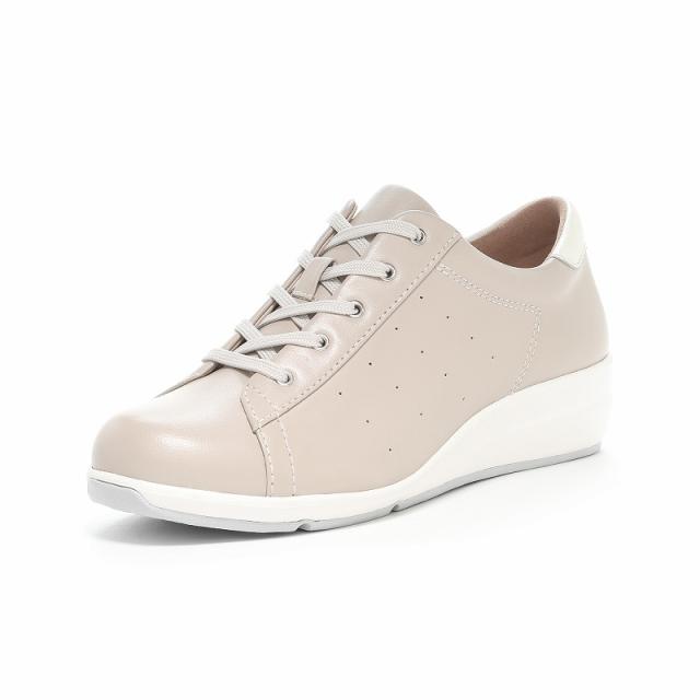 Moonstar（ムーンスター） コンフォートシューズ 革靴 SP0212 【グレージュ】 42300487 レディース 女性用 スポルス 外反母趾サポート 内側ファスナー ヒールの高さ4.0cm シューズ 靴  灰 23SS {SK}