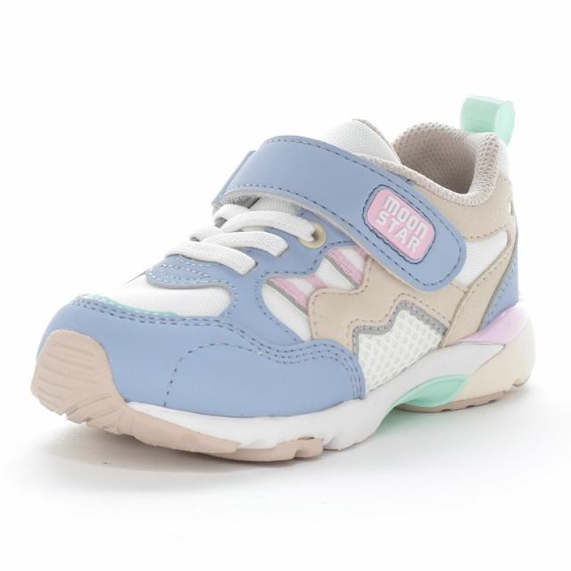 Moonstar（ムーンスター） スニーカー CARROT （キャロット） CR C2355HI リゴー 【パープル】 12184839 キッズシューズ ベルクロ つま先ゆったり 洗えるインソール 抗菌防臭 撥水加工 ハーフサイズ有 ジュニア・キッズ 子供用 紫 25 {SK}