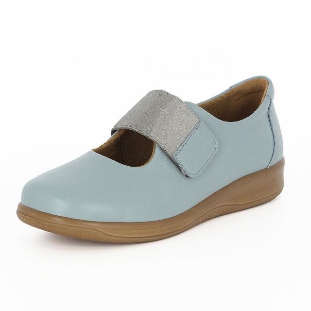 Moonstar（ムーンスター） パンプス SPORTH （スポルス） SP2506 【ライトブルー】 42325065 国産 コンフォートシューズ ヒール高3cm クッション性 洗えるインソール 撥水加工 軽量 幅広 バンドタイプ ダブルクッション カジュアル レディース 女性用 青 25 {SK}