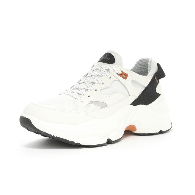 Moonstar（ムーンスター） スニーカー B/M （ビーエム） B/M01チャグ 【ホワイト】 42700011 ヒール高6cm 厚底 ストリート スポーツ 衝撃吸収 抗菌防臭 メンズ・レディース 男性用・女性用 白 25 {SK}