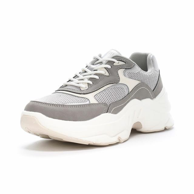 Moonstar（ムーンスター） スニーカー B/M （ビーエム） B/M03アスキャ 【グレー】 42700035 ヒール高6cm 厚底 おしゃれ 衝撃吸収 抗菌防臭 メンズ・レディース 男性用・女性用 灰 25 {SK}