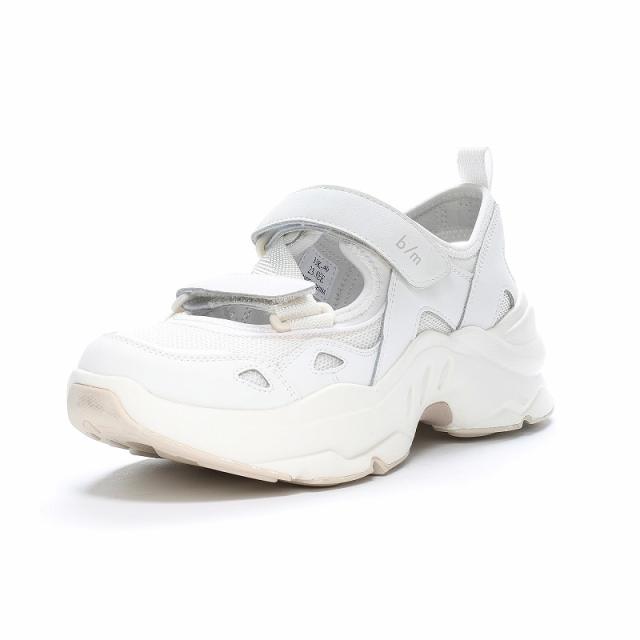 Moonstar（ムーンスター） スニーカー B/M （ビーエム） B/M04オルタ 【ホワイト】 42700049 サンダル ヒール高6cm 衝撃吸収 抗菌防臭 面ファスナー メンズ・レディース 男性用・女性用 白 25 {SK}