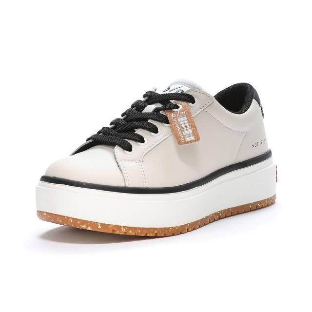 Moonstar（ムーンスター） スニーカー B/M （ビーエム） B/Mノマドウォーキー 【クリーム】 42700077 プラットフォーム クッション性 ヒール高5cm 抗菌防臭 合わせやすい コートスニーカー メンズ・レディース 男性用・女性用 肌 25 {SK}