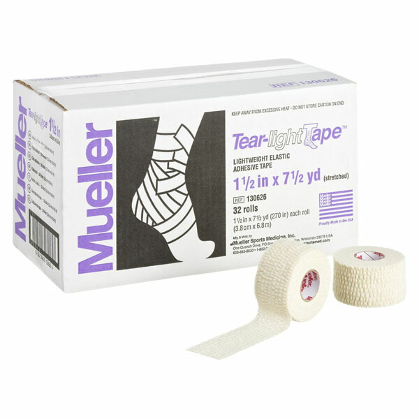 【32個セット販売】 Mueller（ミューラー） トレーニング・フィットネス サポーター・テープ・包帯 ティアライトテープ 38mm チームパック ソフト伸縮 テーピング 〈はさみ不要・手で切れる〉 【ホワイト】 メンズ・レディース 男性用・女性用 130626 白 {SK}