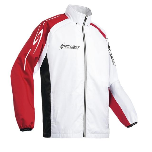 NISHI（ニシ） ランニング 陸上 3Dマルチブレーカージャケット 【ホワイト／レッド】 NAS80-006J 0106 メンズ・レディース 男性用・女性用 白 赤 {SK}