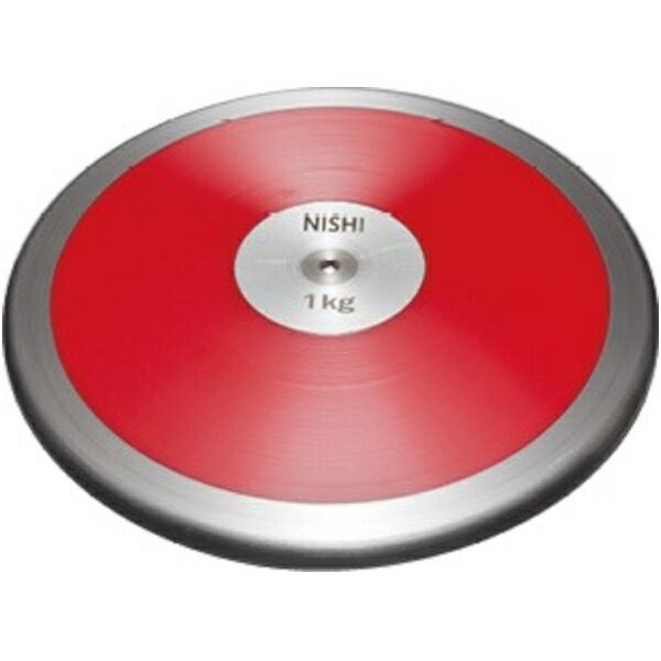 NISHI（ニシ） 体育 盤 練習用 1.0kg 【シルバー ／レッド】 NT4527 960 レディース 女性用 銀 赤 {SK}