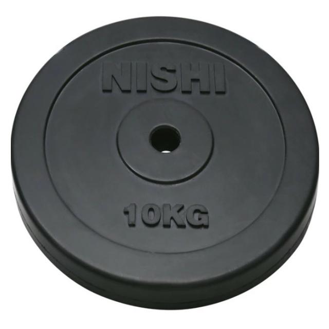 NISHI（ニシ） エクササイズ トレーニング 筋トレ SDラバープレート28 10.0kg 【ブラック】 T2825 960 メンズ・レディース ・キッズ　男性用・女性用 黒 {SK}